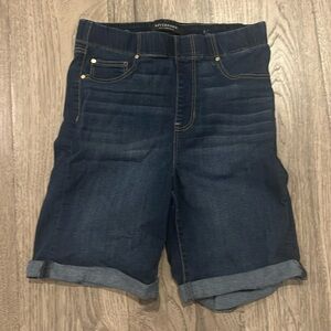 Denim bermuda style shorts